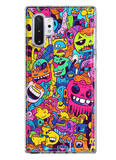 Samsung Galaxy Note 10 Psychedelic Trippy Happy Characters Pop Art Hybrid Protective Phone Case Cover