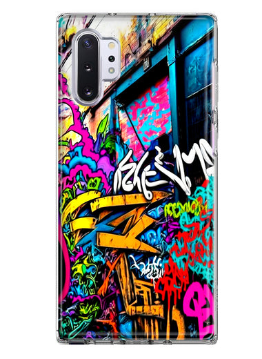 Samsung Galaxy Note 10 Urban Graffiti Street Art Painting Hybrid Protective Phone Case Cover