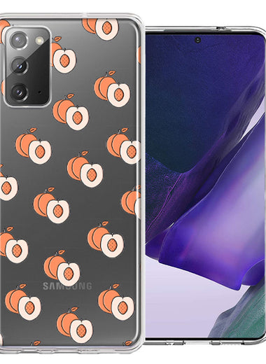 Samsung Galaxy Note 20 Polka Dot Peaches Design Double Layer Phone Case Cover