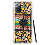 Samsung Galaxy Note 20 Choose Happy Smiley Face Retro Vintage Groovy 70s Style Hybrid Protective Phone Case Cover