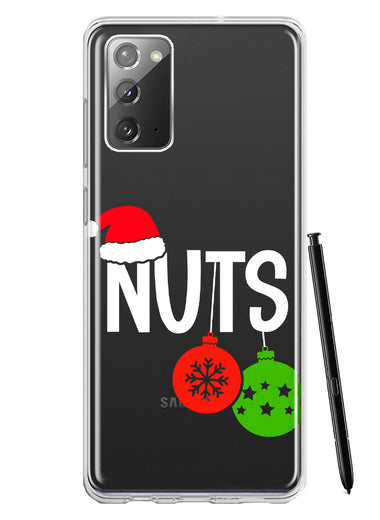 Samsung Galaxy Note 20 Christmas Funny Couples Chest Nuts Ornaments Hybrid Protective Phone Case Cover