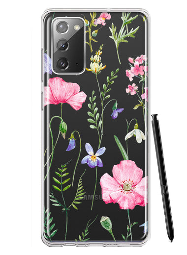 Samsung Galaxy Note 20 Spring Pastel Wild Flowers Summer Classy Elegant Beautiful Hybrid Protective Phone Case Cover