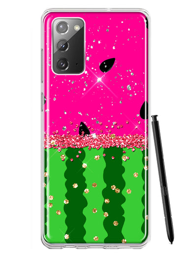 Samsung Galaxy Note 20 Summer Watermelon Sugar Vacation Tropical Fruit Pink Green Hybrid Protective Phone Case Cover