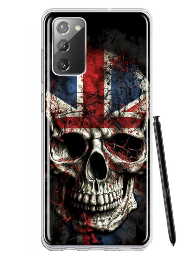 Samsung Galaxy Note 20 British UK Flag Skull Hybrid Protective Phone Case Cover