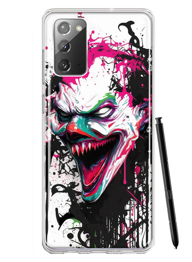 Samsung Galaxy Note 20 Evil Joker Face Painting Graffiti Hybrid Protective Phone Case Cover