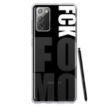 Samsung Galaxy Note 20 Black Clear Funny Text Quote Fckfomo Hybrid Protective Phone Case Cover