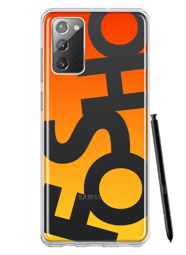 Samsung Galaxy Note 20 Orange Yellow Clear Funny Text Quote Fosho Hybrid Protective Phone Case Cover