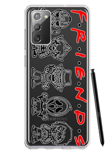 Samsung Galaxy Note 20 Cute Halloween Spooky Horror Scary Characters Friends Hybrid Protective Phone Case Cover