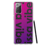 Samsung Galaxy Note 20 Purple Clear Funny Text Quote Issa Vibe Hybrid Protective Phone Case Cover