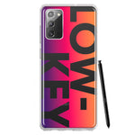 Samsung Galaxy Note 20 Purple Pink Orange Clear Funny Text Quote Low Key Hybrid Protective Phone Case Cover