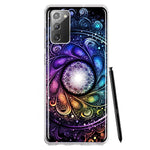 Samsung Galaxy Note 20 Mandala Geometry Abstract Galaxy Pattern Hybrid Protective Phone Case Cover