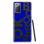 Samsung Galaxy Note 20 Blue Clear Funny Text Quote Ok Boomer Hybrid Protective Phone Case Cover