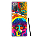 Samsung Galaxy Note 20 Neon Rainbow Psychedelic Trippy Hippie Big Brain Hybrid Protective Phone Case Cover