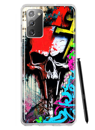 Samsung Galaxy Note 20 Skull Face Graffiti Painting Art Hybrid Protective Phone Case Cover