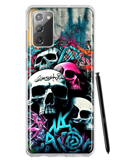 Samsung Galaxy Note 20 Skulls Graffiti Painting Art Hybrid Protective Phone Case Cover