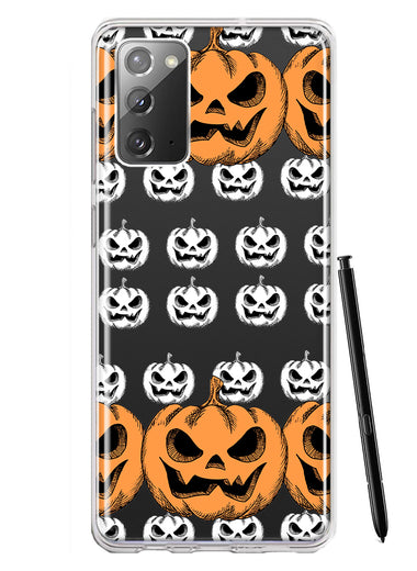 Samsung Galaxy Note 20 Halloween Spooky Horror Scary Jack O Lantern Pumpkins Hybrid Protective Phone Case Cover