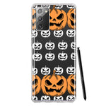 Samsung Galaxy Note 20 Halloween Spooky Horror Scary Jack O Lantern Pumpkins Hybrid Protective Phone Case Cover