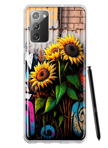 Samsung Galaxy Note 20 Sunflowers Graffiti Painting Art Hybrid Protective Phone Case Cover