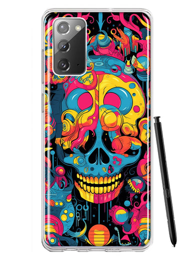 Samsung Galaxy Note 20 Psychedelic Trippy Death Skull Pop Art Hybrid Protective Phone Case Cover