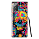 Samsung Galaxy Note 20 Psychedelic Trippy Death Skull Pop Art Hybrid Protective Phone Case Cover