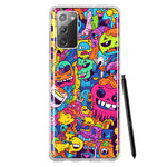 Samsung Galaxy Note 20 Psychedelic Trippy Happy Characters Pop Art Hybrid Protective Phone Case Cover