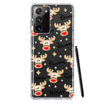 Samsung Galaxy Note 20 Ultra Red Nose Reindeer Christmas Winter Holiday Hybrid Protective Phone Case Cover