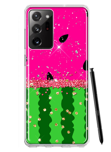 Samsung Galaxy Note 20 Ultra Summer Watermelon Sugar Vacation Tropical Fruit Pink Green Hybrid Protective Phone Case Cover