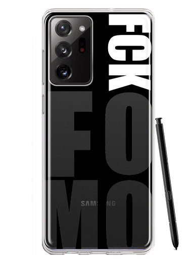 Samsung Galaxy Note 20 Ultra Black Clear Funny Text Quote Fckfomo Hybrid Protective Phone Case Cover