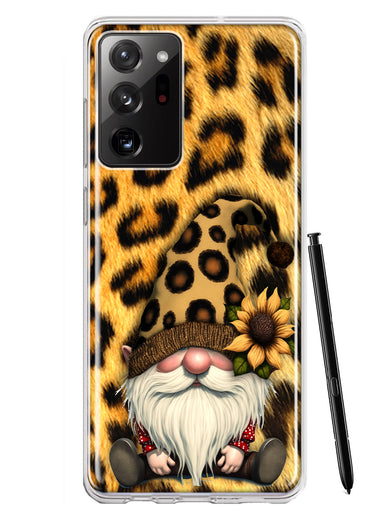 Samsung Galaxy Note 20 Ultra Gnome Sunflower Leopard Hybrid Protective Phone Case Cover