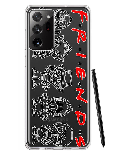 Samsung Galaxy Note 20 Ultra Cute Halloween Spooky Horror Scary Characters Friends Hybrid Protective Phone Case Cover