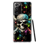 Samsung Galaxy Note 20 Ultra Fantasy Paint Splash Pirate Skull Hybrid Protective Phone Case Cover