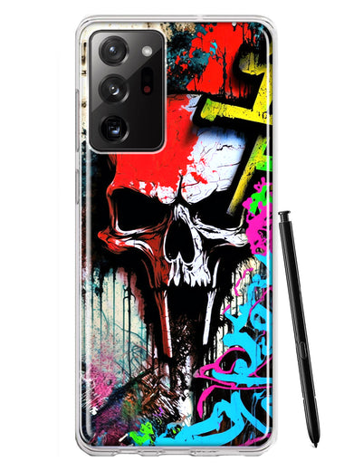 Samsung Galaxy Note 20 Ultra Skull Face Graffiti Painting Art Hybrid Protective Phone Case Cover