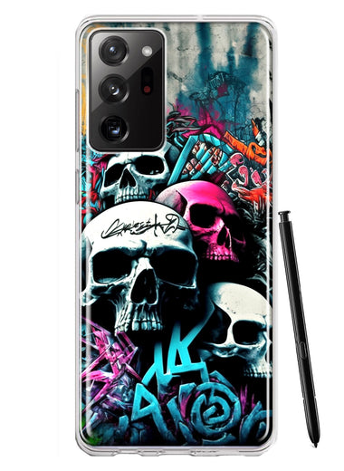 Samsung Galaxy Note 20 Ultra Skulls Graffiti Painting Art Hybrid Protective Phone Case Cover