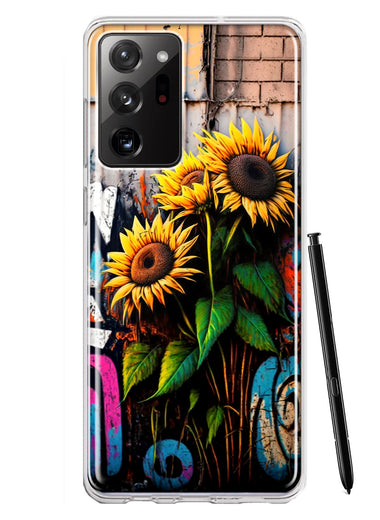 Samsung Galaxy Note 20 Ultra Sunflowers Graffiti Painting Art Hybrid Protective Phone Case Cover