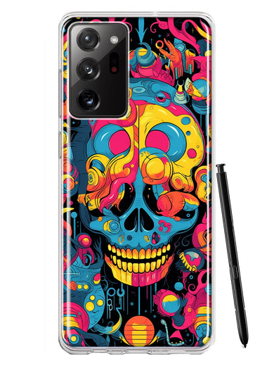 Samsung Galaxy Note 20 Ultra Psychedelic Trippy Death Skull Pop Art Hybrid Protective Phone Case Cover