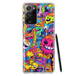Samsung Galaxy Note 20 Ultra Psychedelic Trippy Happy Characters Pop Art Hybrid Protective Phone Case Cover