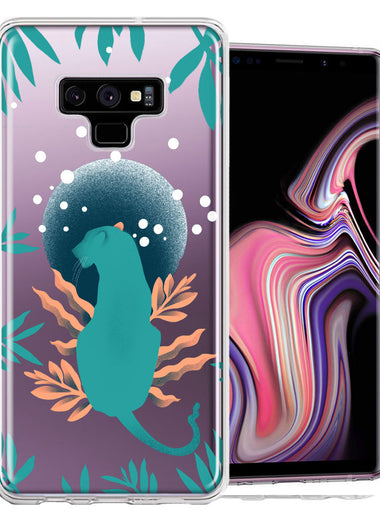Samsung Galaxy Note 9 Moon Green Jaguar Design Double Layer Phone Case Cover