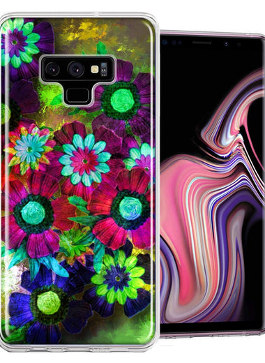 Samsung Galaxy Note 9 Colorful Daisies Design Double Layer Phone Case Cover
