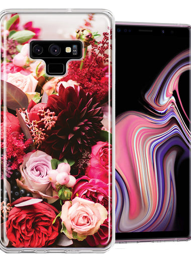 Samsung Galaxy Note 9 Colorful Flowers Design Double Layer Phone Case Cover