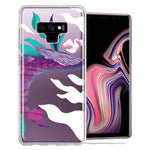 Samsung Galaxy Note 9 Mystic Floral Whale Design Double Layer Phone Case Cover