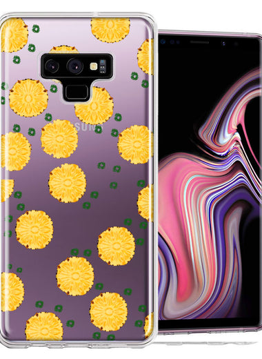 Samsung Galaxy Note 9 Tropical Pineapples Polkadots Design Double Layer Phone Case Cover