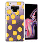Samsung Galaxy Note 9 Tropical Pineapples Polkadots Design Double Layer Phone Case Cover