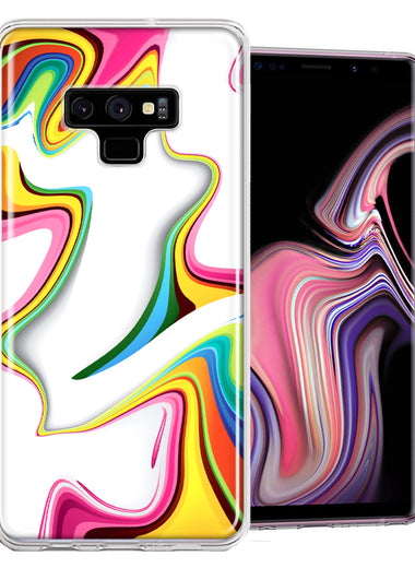 Samsung Galaxy Note 9 Rainbow Abstract Design Double Layer Phone Case Cover