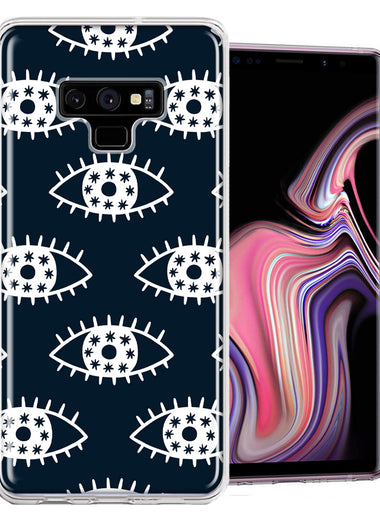 Samsung Galaxy Note 9 Starry Evil Eyes Design Double Layer Phone Case Cover