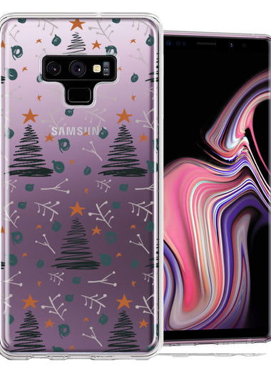 Samsung Galaxy Note 9 Holiday Christmas Trees Design Double Layer Phone Case Cover
