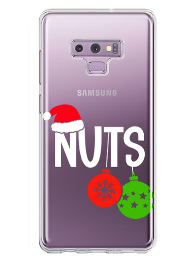 Samsung Galaxy Note 9 Christmas Funny Couples Chest Nuts Ornaments Hybrid Protective Phone Case Cover