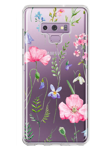 Samsung Galaxy Note 9 Spring Pastel Wild Flowers Summer Classy Elegant Beautiful Hybrid Protective Phone Case Cover