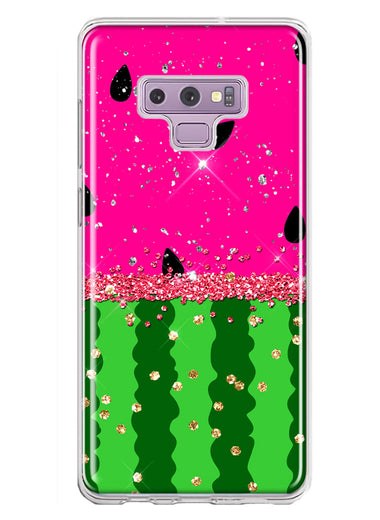Samsung Galaxy Note 9 Summer Watermelon Sugar Vacation Tropical Fruit Pink Green Hybrid Protective Phone Case Cover