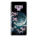 Samsung Galaxy Note 9 Kawaii Manga Pink Cherry Blossom Full Moon Hybrid Protective Phone Case Cover