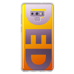 Samsung Galaxy Note 9 Orange Yellow Clear Funny Text Quote Ded Hybrid Protective Phone Case Cover